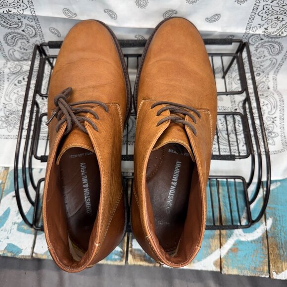 Johnston Murphy 25-2022 Copeland Chukka Boots Brown Leather Men's Size 8M - Picture 8 of 10